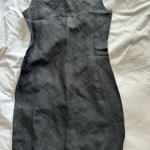Elegant Black Shiny Sleeveless Dress